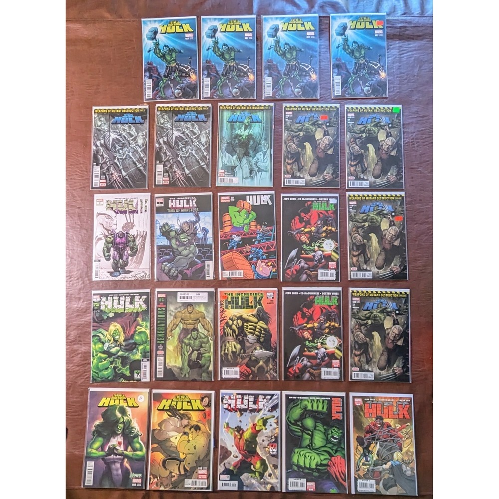 Hulk Variant Cover Comic Lot x24 Marvel Comics‎ 2000s–2010s NM Range As Pictured
